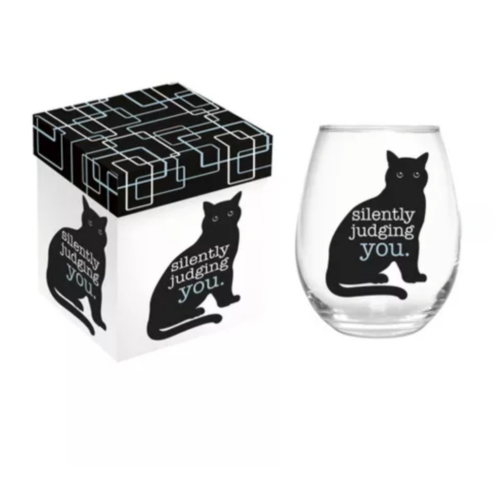 NWT! Silently Judging You - Wine Glass - Picture 5 of 5